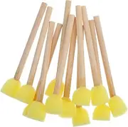 DIY Art Tools 12 Pack Round Sponge Painting Brushes Sponge Paint Pens Wooden Handle for Boys and Girls