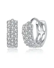 Genevive CZ Hoop Earrings