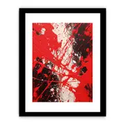 Red Dripping Color Framed Art Framed print Art Poster