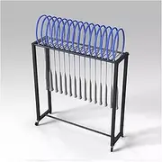 Badminton Racket Storage Rack Tennis Racquet Sport Equipment Stand Rack Large Capacity, Commercial Vertical Heavy Duty Steel Tennis Ball/Badminton Storage Bin,Black Style2