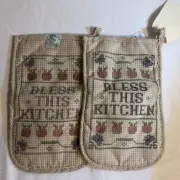 Vintage 1982 Myra Colby me designs ￼In USA Kitchen Oven Mitt Potholder￼ ￼