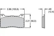 Wilwood Smart Pad Brake Pad Set with BP-10 Compound Suit Dynapro Series Calipers WB150-9136K