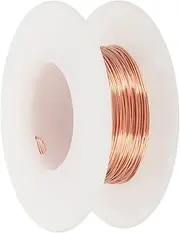 uxcell 99.9% Pure Copper Wire for Jewelry Making, 26 Gauge (0.4mm) Copper Craft Wire 49.2 Feet Beading Jewelry Making Supplies for Crafting Wreath Electroculture Gardening