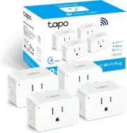 TP-Link Tapo P105 Smart Plug Mini, Wi-Fi, Alexa/Google, No Hub, 4-Pack, White