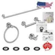 Contemporary Stainless Steel 4-Piece Towel Bar Set - Stylish Bathroom Essentials
