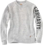 Carhartt Clarksburg Crewneck Ladies Sweatshirt, grey-white, Size L for Women Grey White