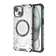 For Iphone 15 Magsafe Armor Holder Pc Hybrid Tpu Phone Case