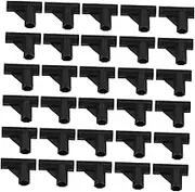 HANABASS 50pcs Sturdy Black Nylon Three Way Connectors for Outdoor Storage Rack Accessories Versatile Fit for Various Diameters Includes Valve Core Tools for Easy Installation