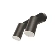 Brilliant Lighting 240V Black Coolum Twin Wall Light
