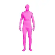 Full Bodysuit Unisex Spandex Stretch Adult Costume Zentai Disappearing Man Body Suit Hk Rose Red 140CM