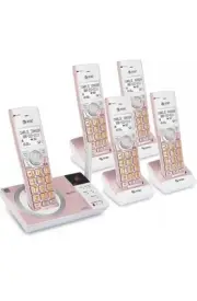 AT&T Expandable Cordless Phone Answering Machine Call Block 5 Handsets Intercom