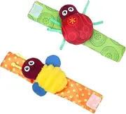Yardwe Baby Wrist Rattle Toys 2pcs Set Wrist Strap Comfortable Toys for Newborn Toddler