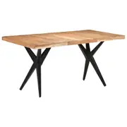 Dining Table 160x80x76 cm Solid Acacia Wood vidaXL