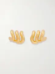 [Balenciaga] Balenciaga - Loop Trio Gold-tone Earrings - One size One size Gold