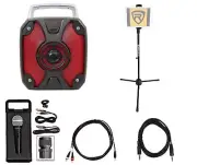 Rockville ROCKBOX 6.5" Rechargeable Bluetooth Karaoke Speaker+Mic+Device Stand