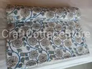 Beautiful Indian Kantha Hand Block Print Handmad Throw Bedspread Quilt King Size