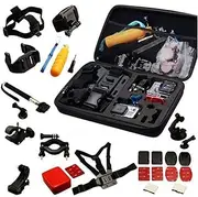 Navitech 30-in-1 Action Camera Accessories Combo Kit with EVA Case - Compatible with GoPro HERO12 Black Waterproof Action Camera