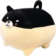 Shiba Inu Plush Pillow 17.7in - Corgi Stuffed Animal, Black