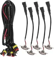 SOLUSTRE Set of Car Interior Led Lights Grill Decorative Lights Safety Appearance Upgrade Quick Install
