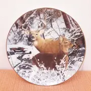Vintage Danbury Mint bob travers snowbound WOODLAND ROYALTY Plate F6096