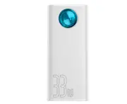 33W Fast Charging Mobile Power Mini Charging Treasure Fast Charging PD Mobile Phone Charger with LED Digital Display-White