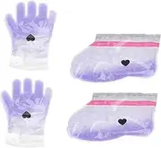 Minkissy 2 Pairs Spa Paraffin Wax Glove Kit Roll Wax Strips for Hand Foot Therapy