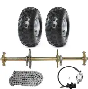 810mm Rear Axle Kit Brake Sprocket Hub 8" Wheels For ATV GoKart Quad Trike Buggy