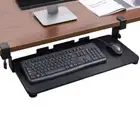 Pull Out Slide Keyboard Stand C Clamp Mount Desk Extender Computer Keyboard
