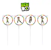 24 Ben 10 1.67" Sticker Labels for Bag Lollipop Birthday Party Favor