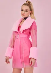 [Sugar Thrillz] Sweet Primadonna Girl Clear Trench Coat