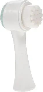 HAKIDZEL 1pc Double Sided Face Cleaning Brush Manual Multifunctional Facial Cleansing Tool Blackhead Pore Cleansing Unique Long Handle Design Gentle Skin Random Color