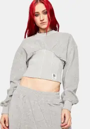 [BADEE] Terry Corset Sweatshirt