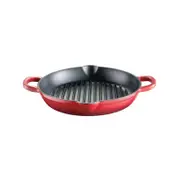 Baccarat Le Connoisseur Cast Iron Round Grill Pan 28X5cm Red