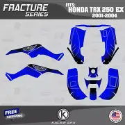 Graphics Kit for HONDA TRX 250EX (2001-2004) Fracture-Blue