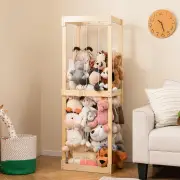 Costway300L Large Space-saving Stuffed Toy Storage-Natural