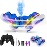 Remote Control Car, 360°Rotating 4WD RC Cars with Cool Spray, 2.4Ghz Double Side