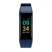T10 0.96" IPS Touch Screen IP68 Waterproof Smart Watch Heart Rate Sleeping Monitor Multiple Sports Modes Fitness Exercise Bracelet BLUE COLOR