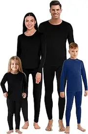 [Jadive] Thermal Underwear Set Full Family Winter Long Thermal Underwear Fleece Lined Base Layer Set for Women Men Boys Girls