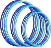 12 Pcs Toy Color Hoop Plastic Detachable Adjustable Hoop Light Weight Exercise Fitness Hoop Equipment Toy Waist Ring for Adult Party, 3 Sizes