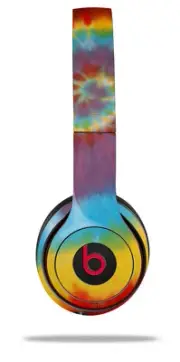 Skin Wrap for Beats Solo Wireless 2 3 4 Tie Dye Swirl 108 SKIN ONLY