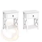 Artiss Set of 2 Bedside Tables Drawers Side Table Nightstand Lamp Chest Unit