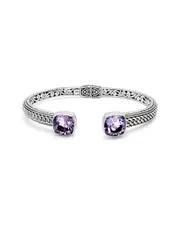 Samuel B. Silver 8.00 ct. tw. Amethyst Bangle Bracelet
