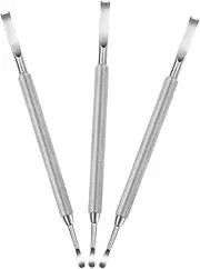 Minkissy Essential Manicure Kit 3pcs Nail Art Tools Cuticle Pusher Nail Cleaner Gel Remover