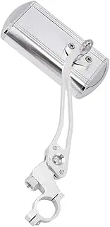 WHAMVOX 1Pc Aluminium Alloy Handlebar Rearview Mirror Rotatable Bicycle Mirror for Mountain and Road Bikes Unilateral Design Silver Finish Easy to Install Fits Handlebars