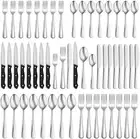48-Piece Silverware Set with Steak Knives for 8 Food-Grade Stainless Steel Flatw
