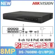 Hikvision DS-7608NI-Q1/8P(D) 8 Channel PoE 4K NVR Network Video Recorder 1SATA