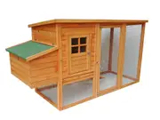 YES4PETS Large Chicken Coop Rabbit Hutch Ferret Cage Hen Chook House With Open Roof