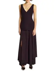 [Sass & Bide] Contrast World Dress in Wine