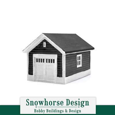 Detached Garage - 1 Car | Shoreline Collection (HO Scale 1:87)