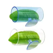 Betta Resting Bed Play Tunnel Acrylic Tube with Leaf Pad Fish Shrimp Hideouts